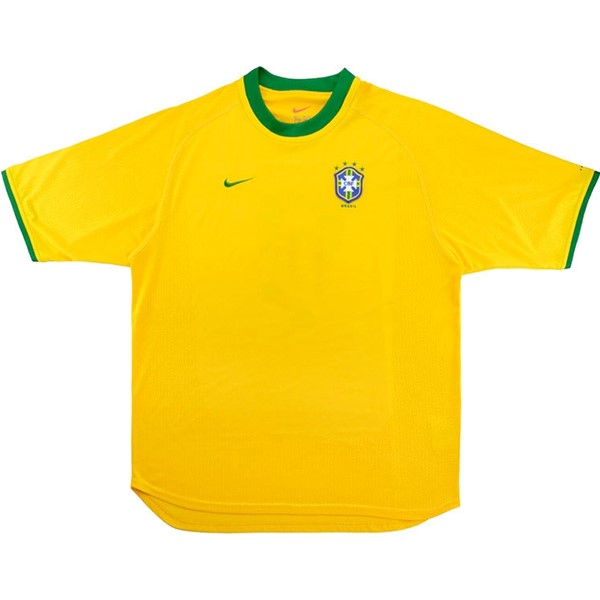 Tailandia Camiseta Brasil Primera equipación Retro 2000 Amarillo